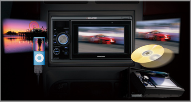 DVD video and iPod video / audio playback