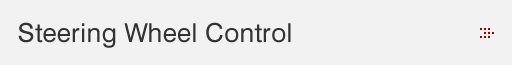 Steering Wheel Control