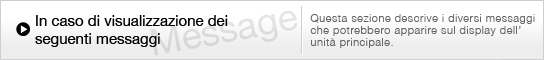 In caso di visualizzazione dei seguenti messaggi