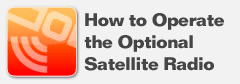 How to Operate the Tuner with an Optional Satellite Radio Tuner Connected