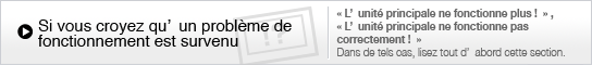 Si vous croyez qu’un problème de fonctionnement est survenu